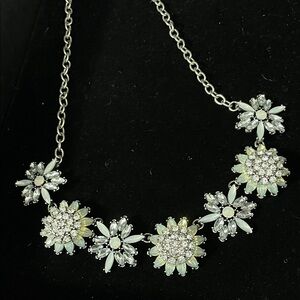 Elegant Floral Silver Necklace